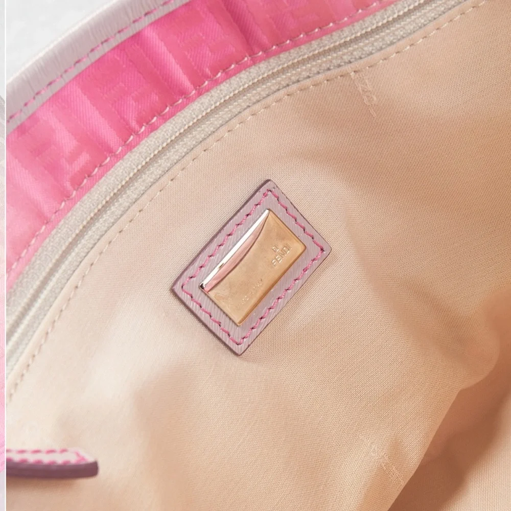 Sold Fendi Ombre Zucchino roll tote bag pink - Picture 4 of 6